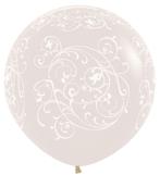 Ballonnen Filigree Crystal Clear 91cm 2st, Nieuw, Verzenden