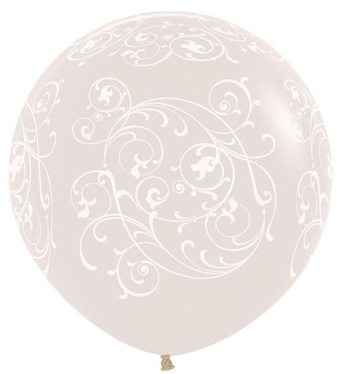 Ballonnen Filigree Crystal Clear 91cm 2st, Hobby en Vrije tijd, Feestartikelen, Nieuw, Verzenden