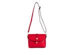 Pia Sassi Italiaanse Leren Handtas – Rood – 25 x 19 x 8 cm, Verzenden, Nieuw