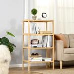 TRUUSK Bamboe 4-laags Strandrek - Boekenrek 62x33x112cm - Vo, Huis en Inrichting, Verzenden, Nieuw