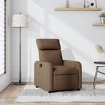 vidaXL Fauteuil verstelbaar stof bruin, Huis en Inrichting, Fauteuils, Verzenden, Nieuw