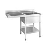 GGM Gastro | Spoeltafel voor vaatwasser - 1400x600mm - met 1, Verzenden