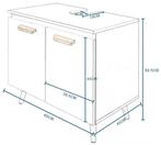 Badkamer Onderkast op Poten – Staand Wastafelmeubel, Verzenden, Nieuw