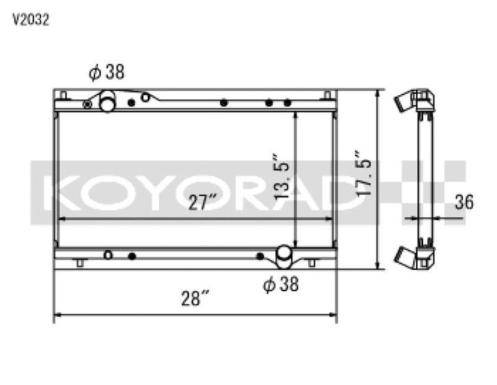 Koyo 91-05 Acura NSX 3.0/3.2L (MT) Radiator - V2032, Auto-onderdelen, Motor en Toebehoren, Ophalen of Verzenden