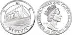 20 Crowns 1998 Turks Caicos Inseln 'titanic' zilver