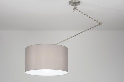Rietveld Hanglampen - Grijs, Staalgrijs - Stof, Metaal, Huis en Inrichting, Lampen | Hanglampen, Verzenden