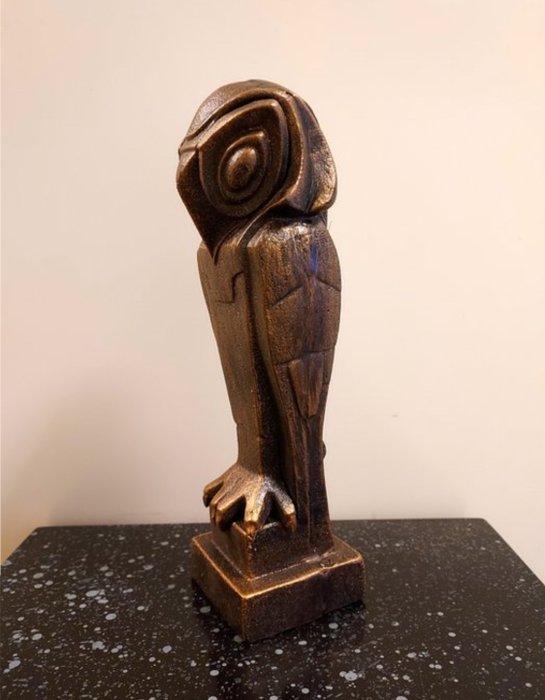 Naar C. Coenrad - sculptuur, Art Deco Uil - 25 cm - IJzer, Antiek en Kunst, Curiosa en Brocante