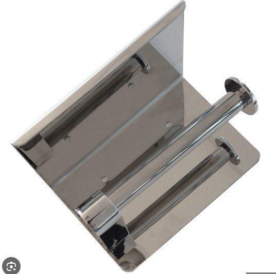 Toiletrolhouder met planchet chroom, Doe-het-zelf en Verbouw, Sanitair, Toilet, Nieuw, Chroom, Ophalen of Verzenden