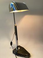 Fare - Bureaulamp - Chroom, Marmer - Artisanat Français, Antiek en Kunst, Antiek | Lampen