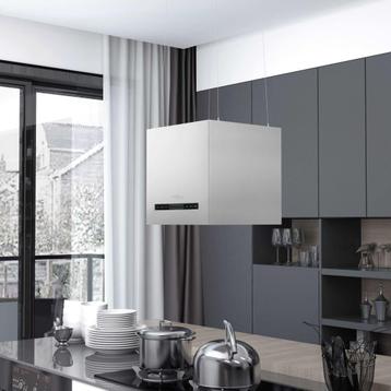 RVS Eiland Afzuigkap LCD - Tweedekansje - Modern Design beschikbaar voor biedingen