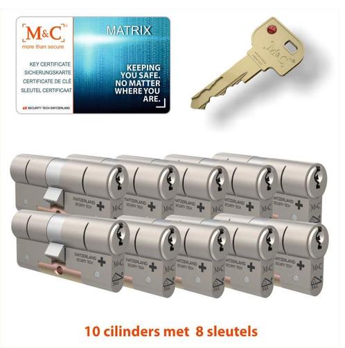 M&C 10 x Matrix Cilinder SKG*** met CERTIFICAAT, Doe-het-zelf en Verbouw, Alarmsystemen, Verzenden
