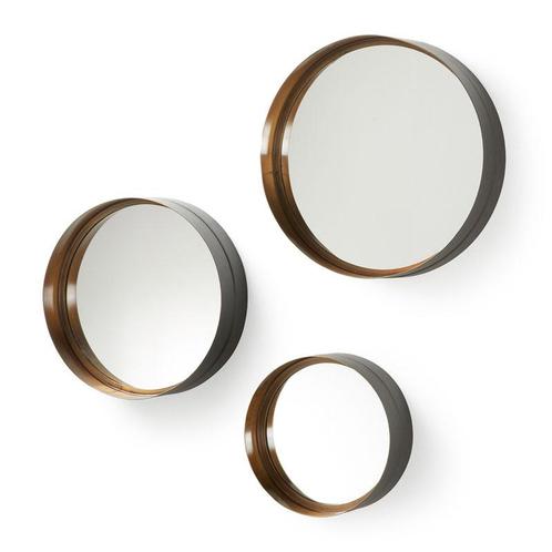 *WOONWINKEL* Kave Home Wilton Ronde Spiegels Brons Set Van 3, Huis en Inrichting, Woonaccessoires | Spiegels, Nieuw, Verzenden