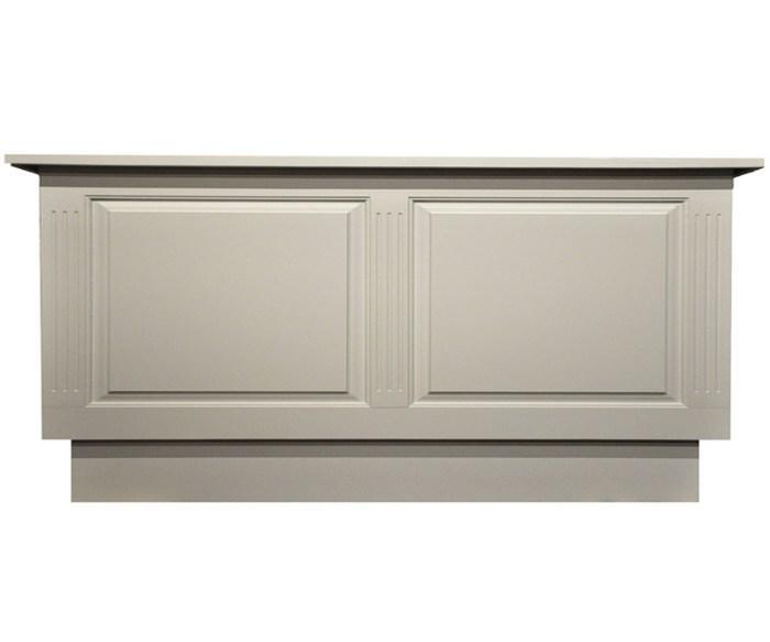 Witte toonbank van 130 cm breed, Zakelijke goederen, Kantoor en Winkelinrichting | Winkel en Inventaris