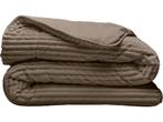 Veiling - Zelesta Groovebed Taupe 140x200 Teddy Dekbedovertr, Huis en Inrichting, Slaapkamer | Beddengoed, Nieuw