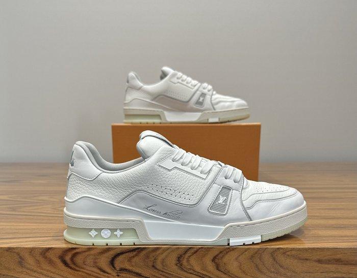 Louis Vuitton - LV Trainer White Grey Signature - Sneakers -, Kleding | Heren, Schoenen