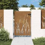 vidaXL Poort 85x150 cm grasontwerp cortenstaal, Verzenden, Nieuw