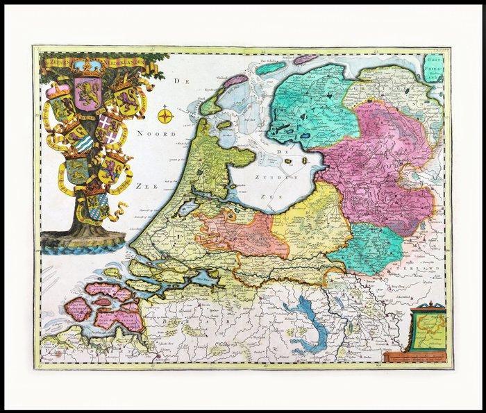 Nederland - ZEVEN PROVINCIES, Groningen, Friesland,, Boeken, Atlassen en Landkaarten