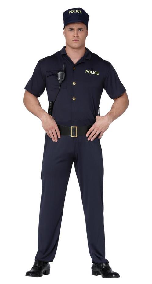 Politie Pak Heren Donkerblauw, Kleding | Heren, Carnavalskleding en Feestkleding, Nieuw, Verzenden