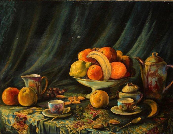 Belgische school (XX) - NO RESERVE - Composición frutal, Antiek en Kunst, Kunst | Schilderijen | Klassiek