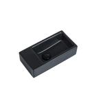 Fontein Mia 40.5x20x10.5cm mat zwart inclusief afvoerplug, Verzenden, Nieuw
