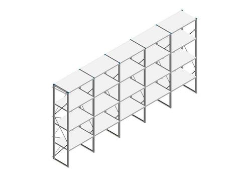 Voordeelrij Nedcon SF Legbordstelling 2500x5030x600mm hxbxd, Zakelijke goederen, Kantoor en Winkelinrichting | Magazijn, Stelling en Opslag