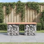 vidaXL Tuinbank schanskorfontwerp 103x44x42 cm massief, Verzenden, Nieuw, Hout