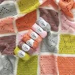 Haakpakket byClaire Blokkendeken Ledikant Coral/Pink, Hobby en Vrije tijd, Ophalen of Verzenden, Nieuw, Breien of Haken, Wol of Garen