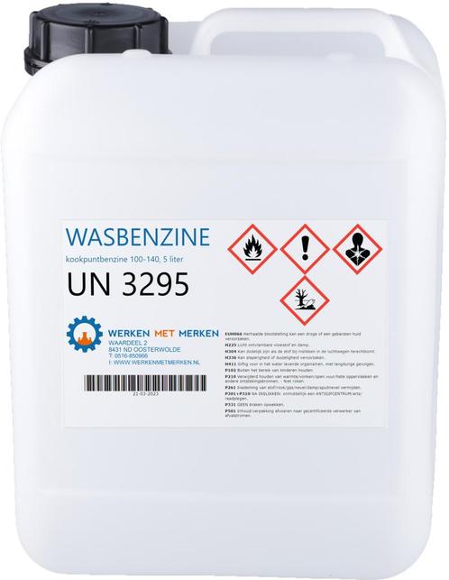 Wmm Chemie Wasbenzine 5 liter, can, Doe-het-zelf en Verbouw, Verf, Beits en Lak, Nieuw, Verzenden