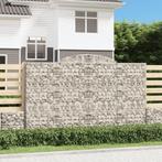 vidaXL Schanskorven 2 st gewelfd 300x30x180/200 cm ijzer, Tuin en Terras, Bloembakken en Plantenbakken, 100 cm of meer, Verzenden