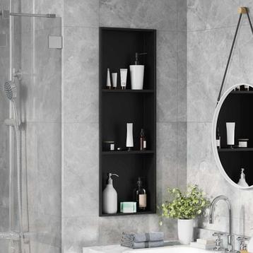 vidaXL Douche Niche Zwart 90 x 30 x 9.5 cm Roestvrij staal beschikbaar voor biedingen