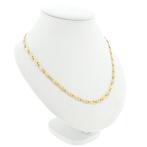 Bicolor gouden infinity schakel ketting | 50,5 cm, Sieraden, Tassen en Uiterlijk, Kettingen, Ophalen of Verzenden, Gebruikt, Overige kleuren
