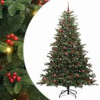 vidaXL Kunstkerstboom Groen 210 cm PVC en Metaal en Plastic, Diversen, Kerst, Verzenden, Nieuw
