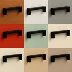 Handgreep Atlanta 96 mm RVS Zwart, Verzenden, Nieuw