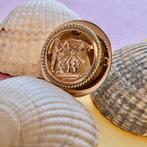 18 Krt. Vintage bicolor broche van muzikanten (roségoud), Sieraden, Tassen en Uiterlijk, Broches, Ophalen of Verzenden, Gebruikt
