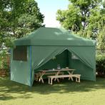 vidaXL Partytent inklapbaar pop-up met 4 zijwanden groen, Verzenden, Nieuw, Partytent