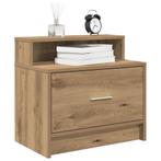 vidaXL Nachtkastje met lade 51x31x47 cm artisanaal, Verzenden, Nieuw, Hout