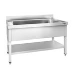 GGM Gastro | Spoeltafel voor pannen - 1400x700mm - met |, Verzenden, Nieuw in verpakking, RVS Meubilair