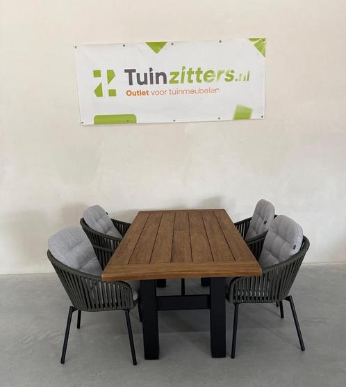 Hartman Arezzo 5-Delige Dining Set, Tuin en Terras, Tuinsets en Loungesets, Eettafel, Stoel, 4 zitplaatsen, Nieuw, Teakhout, Tuinset