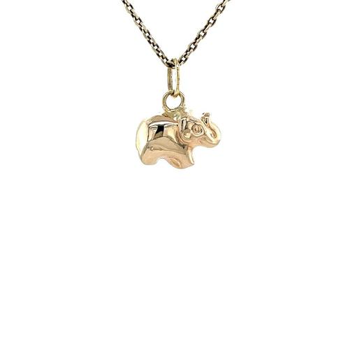 Gouden vintage olifant hanger 14 krt, Sieraden, Tassen en Uiterlijk, Kettinghangers, Nieuw, Ophalen of Verzenden