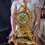 Tafelklok Rococo Brons - 1850-1900 - Bronzen klok rococo, Antiek en Kunst