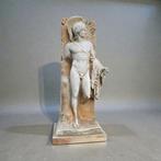 Figuur - Busto Apollo su marmo ,, - Gegoten steen, Antiek en Kunst