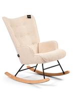 Aemely® Schommelstoel Mama - Beige Teddy, Blank Hout, Ophalen of Verzenden, Nieuw, Stoel(en)