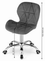 Bureaustoel AVOLA - ergonomisch - velour - zwart, Huis en Inrichting, Bureaustoelen, Ophalen of Verzenden, Nieuw