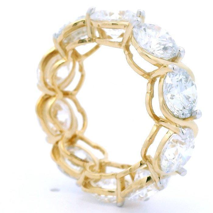 Ring - 18 karaat Geel goud - 10.02ct. tw. Diamant, Sieraden, Tassen en Uiterlijk, Ringen