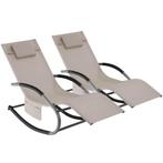 Ligstoel Taya, ergonomisch, schommelfunctie - beige, Set van, Tuin en Terras, Tuinsets en Loungesets, Verzenden, Nieuw