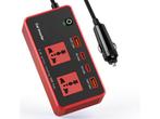 Veiling - 200W auto-omvormer DC 12V naar 110V met USB-C, Auto diversen, Jumpstarters, Nieuw