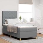 vidaXL Boxspring bed met matras Lichtgrijs 100 x 200 cm Stof, Huis en Inrichting, Slaapkamer | Bedden, Verzenden, Nieuw