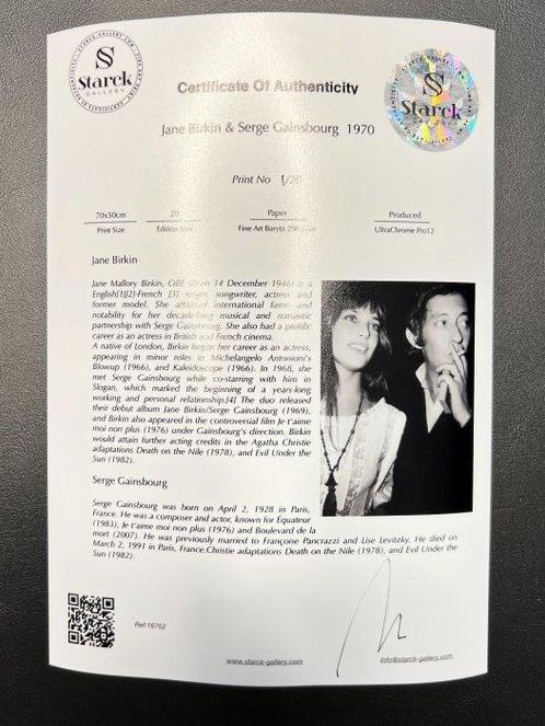 Jane Birkin & Serge Gainsbourg 1970 - Fine Art Photography -, Verzamelen, Film en Tv