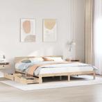 vidaXL Bedframe met lades massief grenenhout 200x200 cm, Bruin, Verzenden, Overige maten, 200 cm