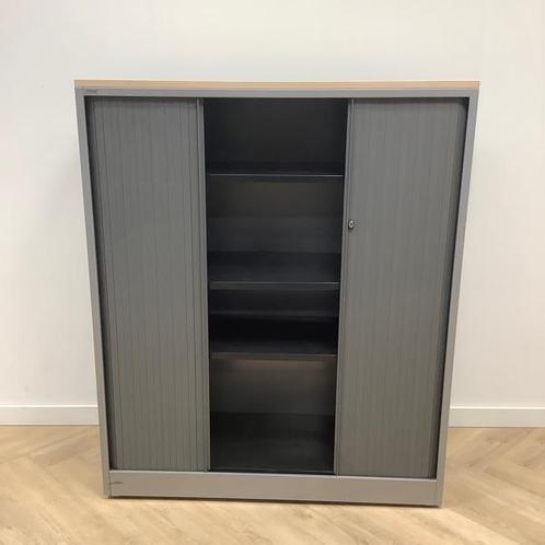 Tweedehands Ahrend roldeurkast vv 3x legbord en sleutel,, Huis en Inrichting, Kasten | Roldeurkasten en Archiefkasten, Gebruikt
